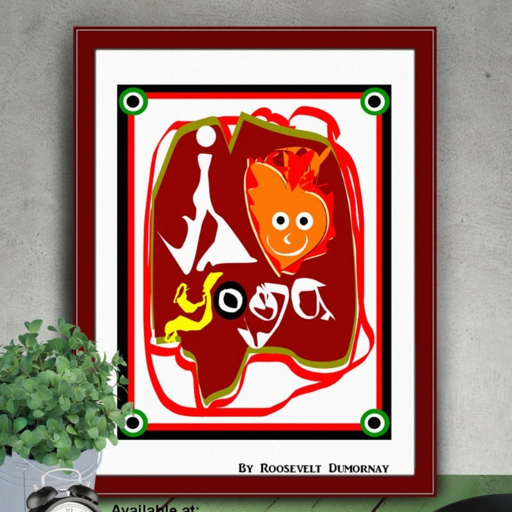 Wall Art + Yoga Art Print 8"x10"  Unframed Wall Decor - Home Decor -Holiday Gift